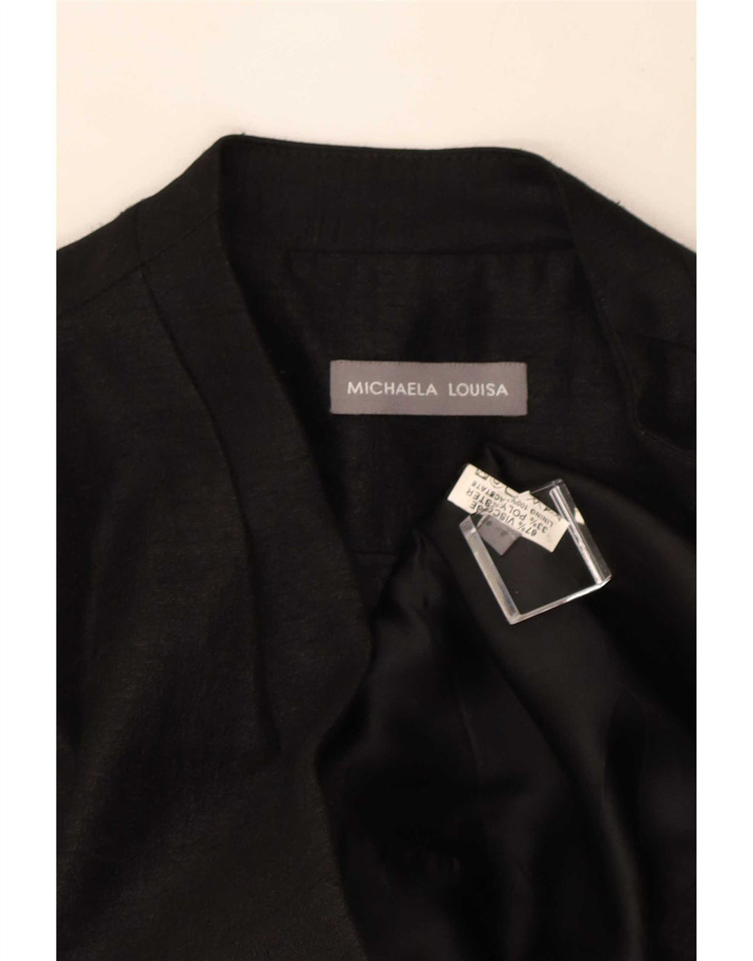 veste blazer femme vintage UK 14 Viscose noire moyenne