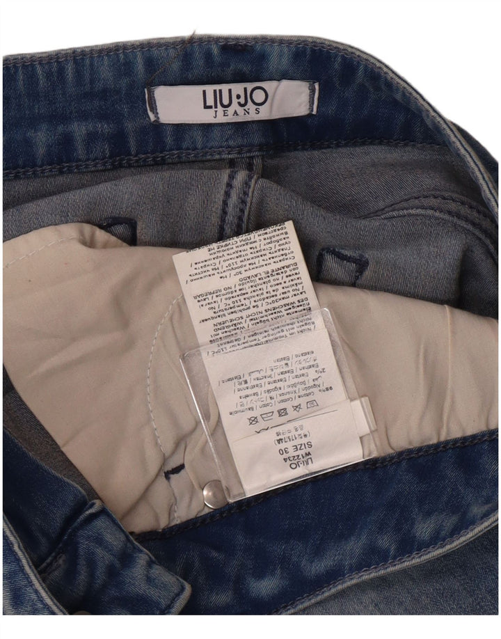 Liu Jo Jean slim délavé à l'acide pour femme W30 L25 Bleu coton