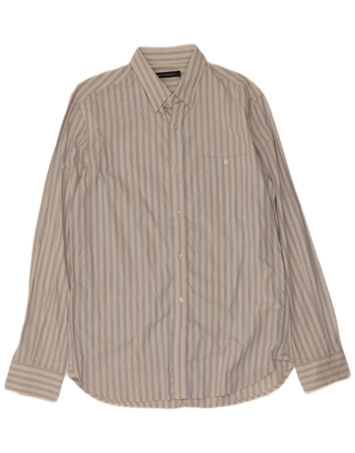 French Connection Chemise Homme Coton Rayé Blanc Moyen
