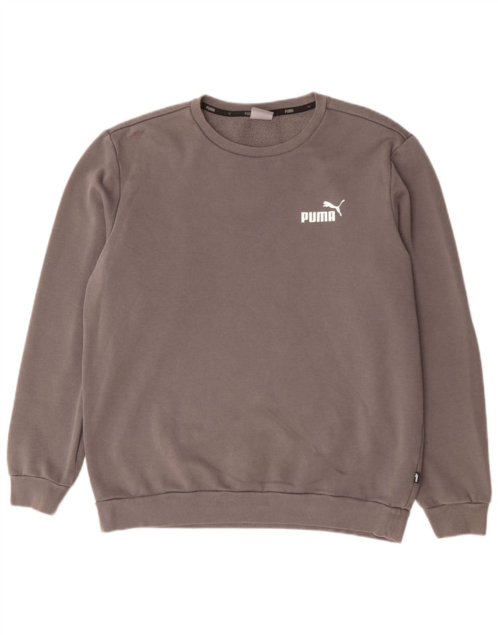Puma Sweat-shirt pour homme en coton gris Taille L