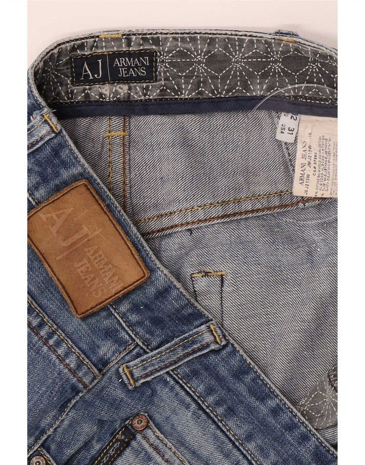 Armani Femme Jean droit W32 L30 Bleu Coton