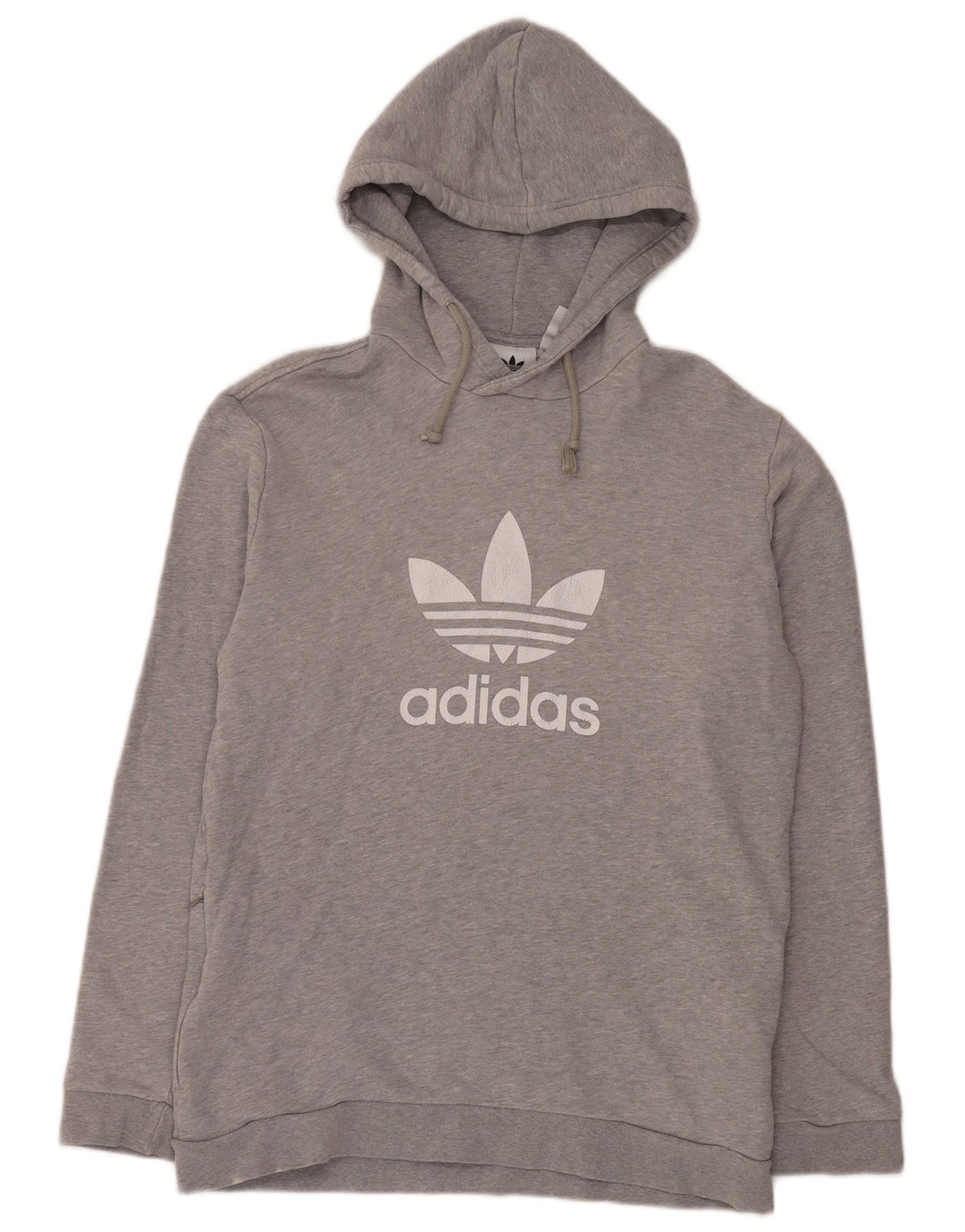Adidas Pull à capuche graphique pour homme en coton gris moyen