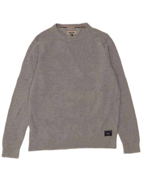 Tommy Hilfiger Pull à col rond pour homme 2XL Gris Coton