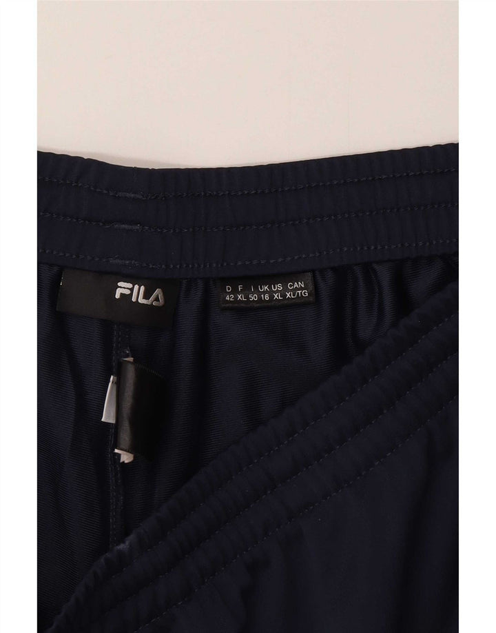 Fila Pantalon de survêtement pour femme UK 16 Large Bleu Marine Polyester