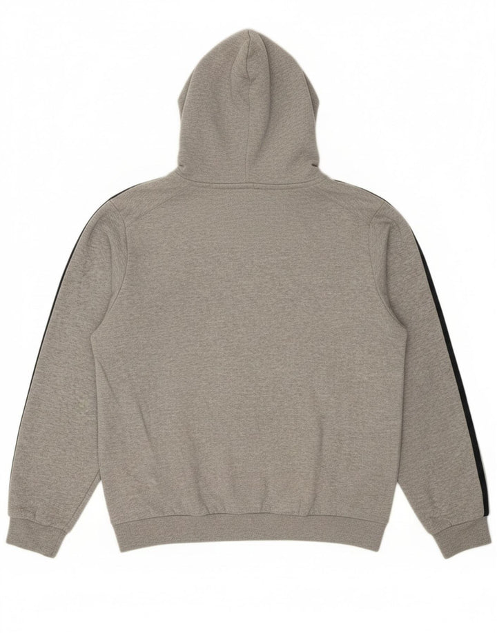 Adidas Pull à capuche en coton moucheté gris moyen pour homme