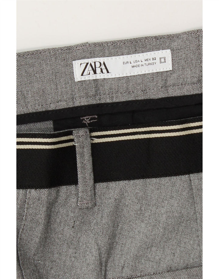 Zara Pantalon Chino Fuselé Homme Large W32 L29 Gris