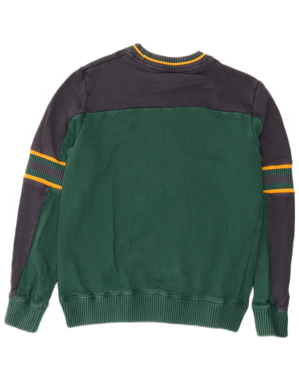 Champion Sweat-shirt graphique pour homme en coton color block grand vert
