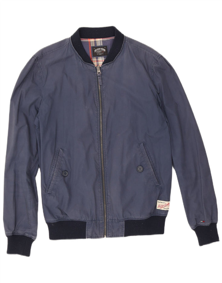 Tommy Hilfiger Veste Bomber Homme UK 38 Bleu Marine Moyen Colorblock