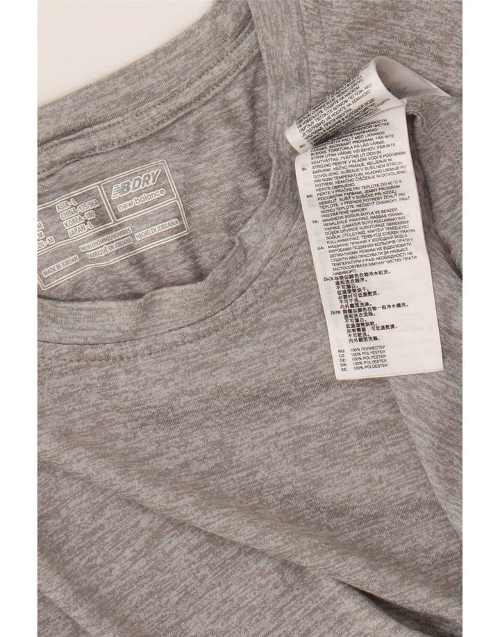 New Balance T-Shirt Homme Gris Moyen Polyester
