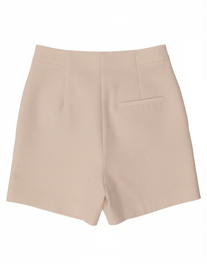 ZARA Womens High Rise Shorts XS W25  White Polyester