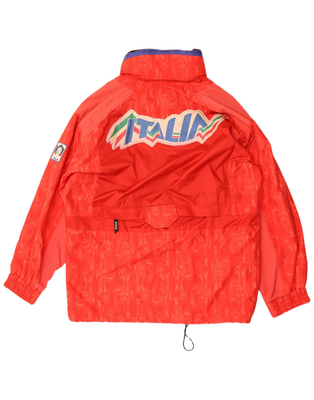 Fila Ensemble de ski graphique pour homme 2 pièces IT 48 Medium W30 L29 Rouge Colourblock