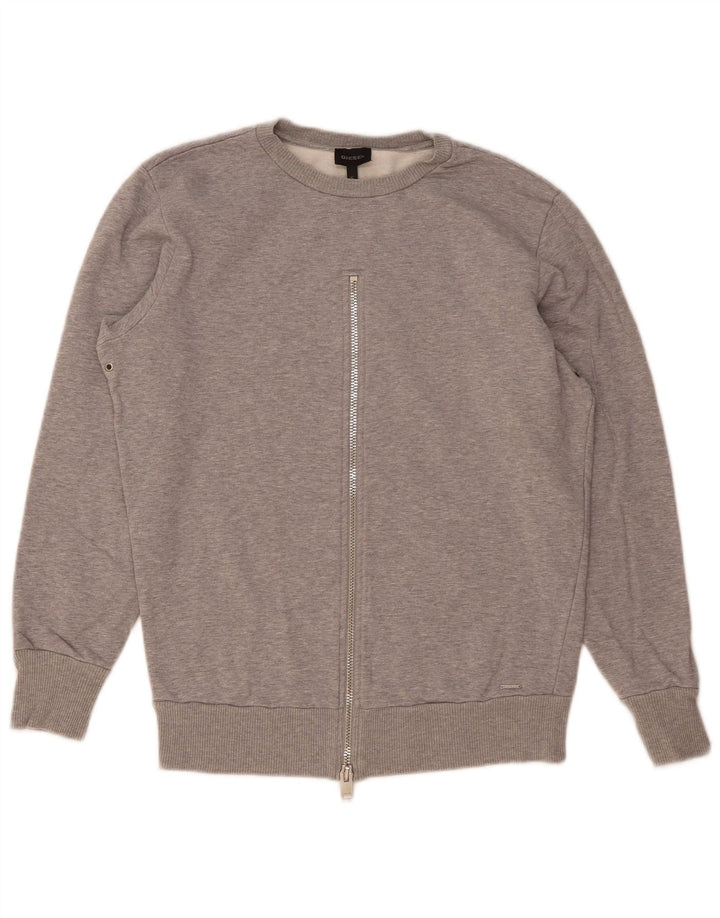 Diesel Sweat-shirt surdimensionné pour femme UK 10 Petit Gris