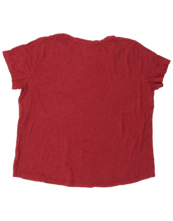 Eddie Bauer T-shirt pour femme UK 20 2XL Bordeaux