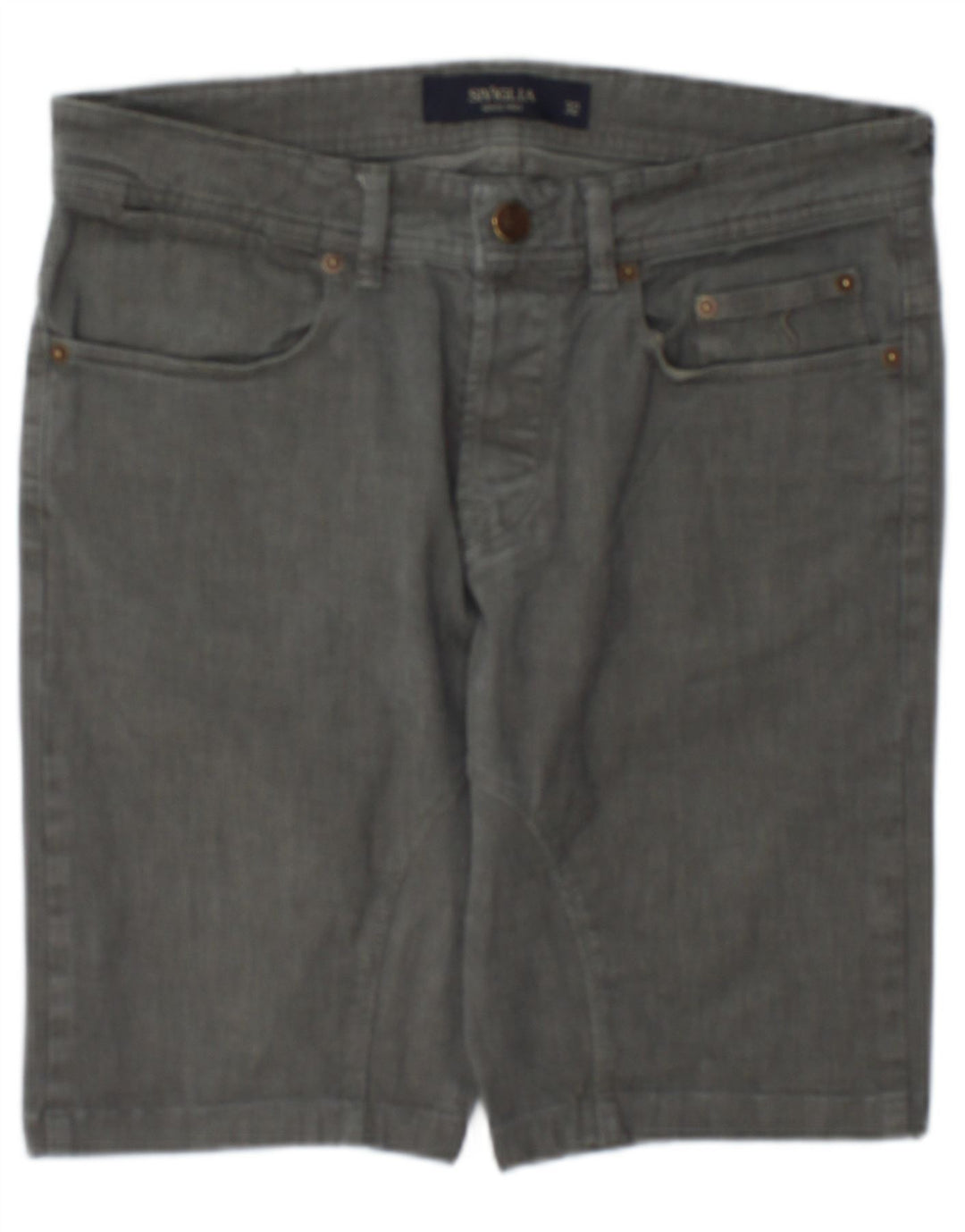 SIVIGLIA Short décontracté pour homme W32 en coton gris moyen