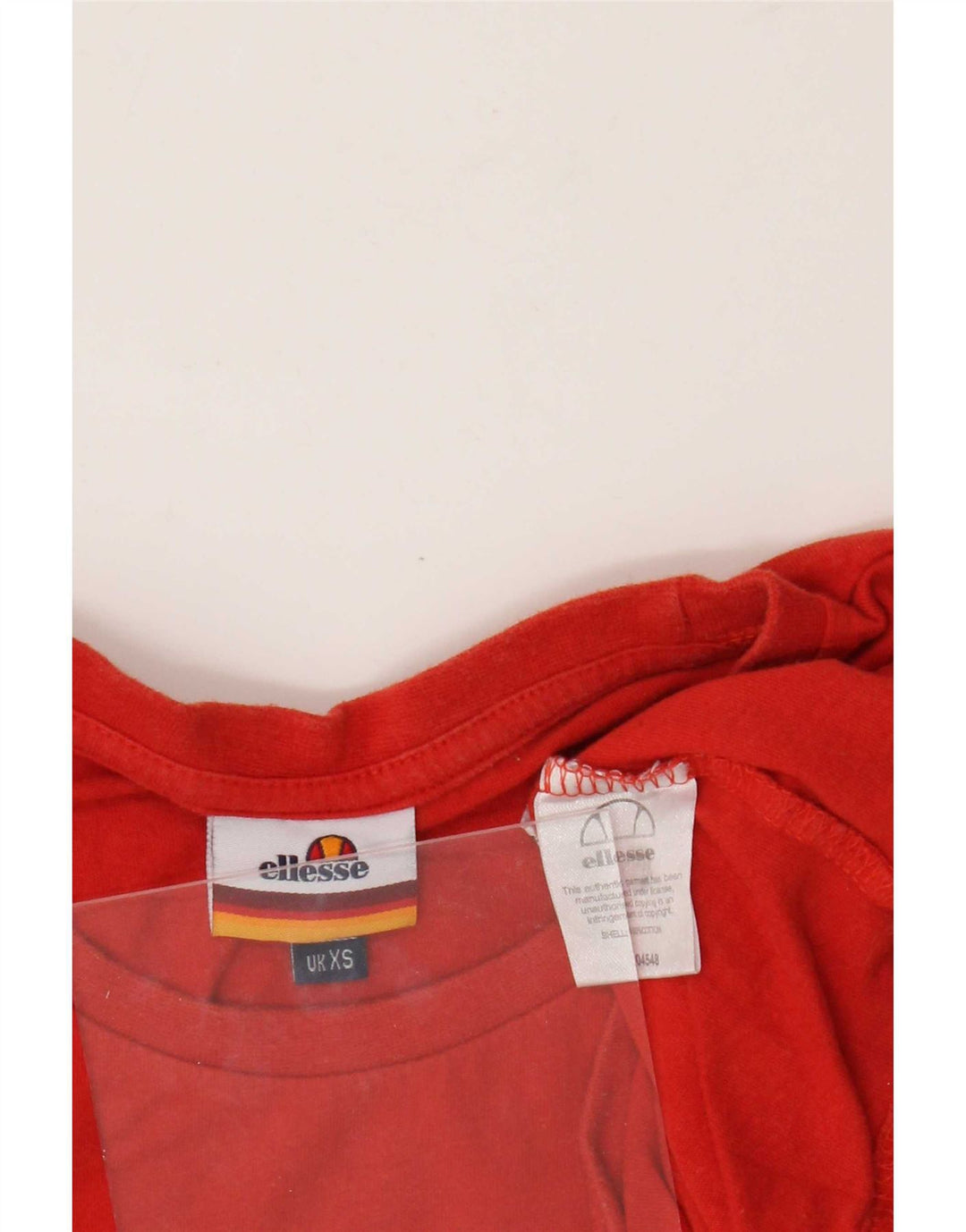 Ellesse T-Shirt Top XS Orange Coton Homme