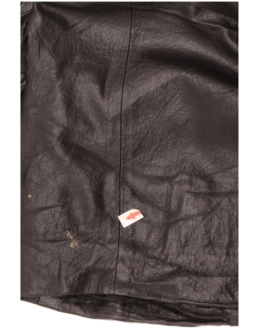Zara Veste blazer en simili cuir à 1 bouton pour femme UK 14 Noir moyen