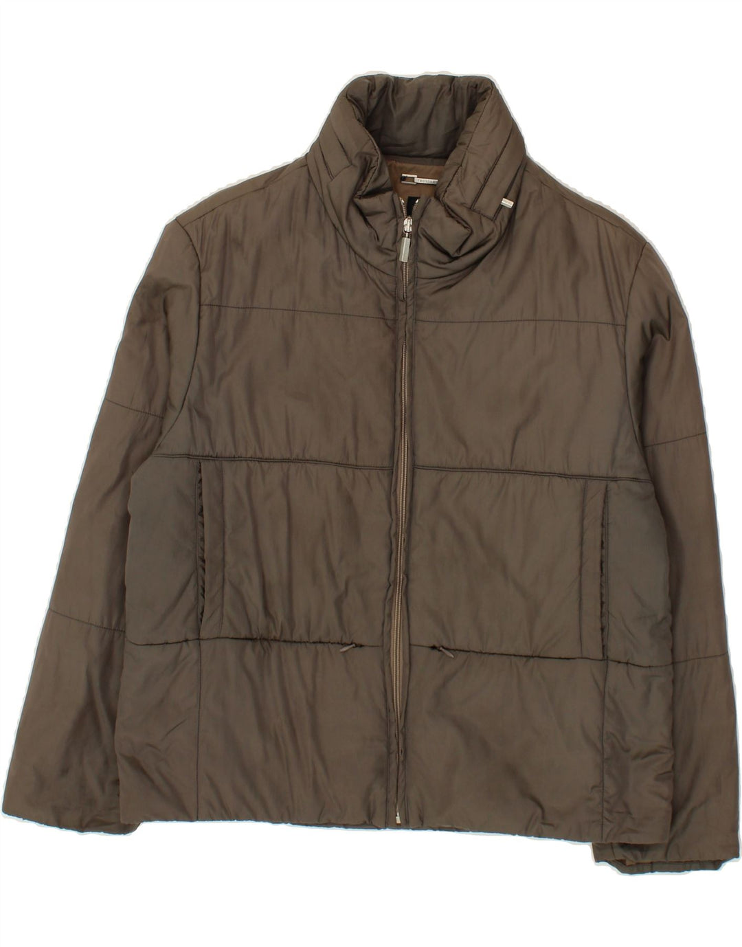 TRUSSARDI JEANS Womens Padded Jacket IT 44 Medium Brown Polyester Vintage Trussardi Jeans and Second-Hand Trussardi Jeans from Messina Hembry 