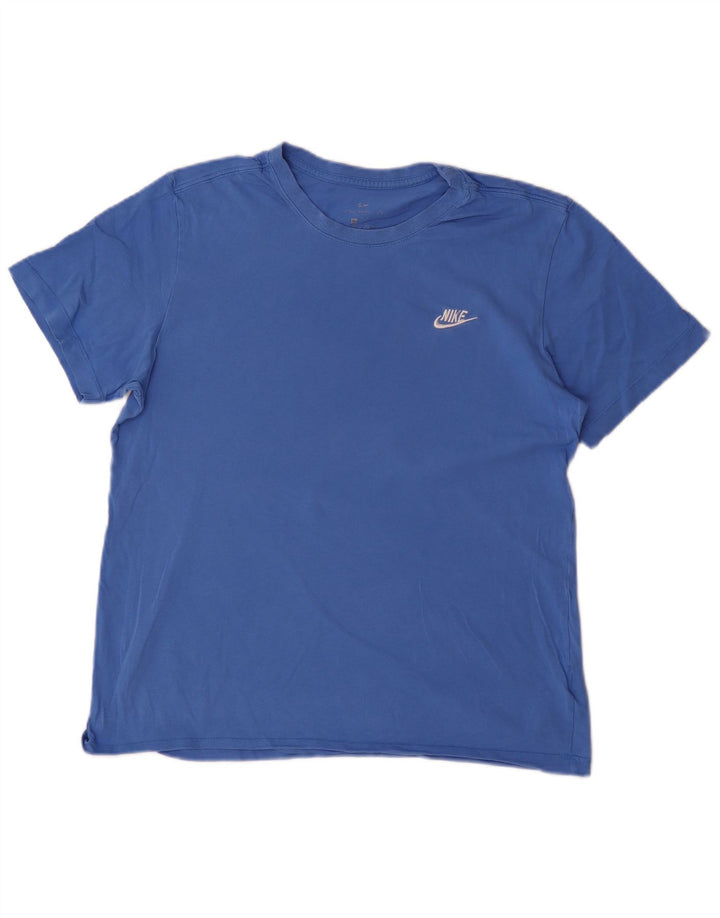 Nike T-Shirt Homme Bleu Moyen Coton
