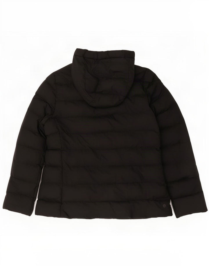Adidas Veste rembourrée à capuche pour femme UK 16 Large Noir Polyester