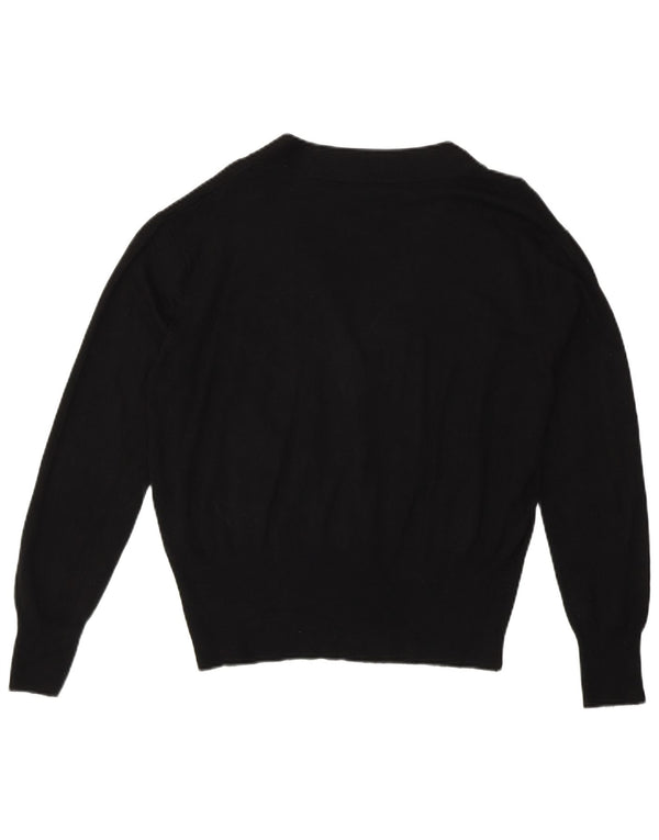 Zara Cardigan Femme Pull UK 14 Medium Noir Viscose
