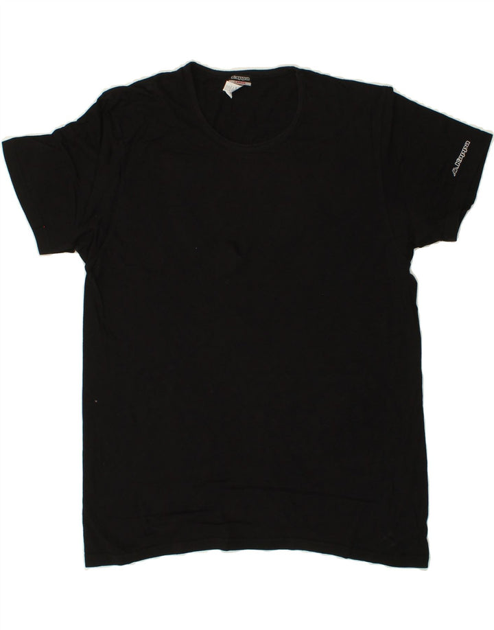 KAPPA Mens Slim T-Shirt Top Large Black Cotton Vintage Kappa and Second-Hand Kappa from Messina Hembry 