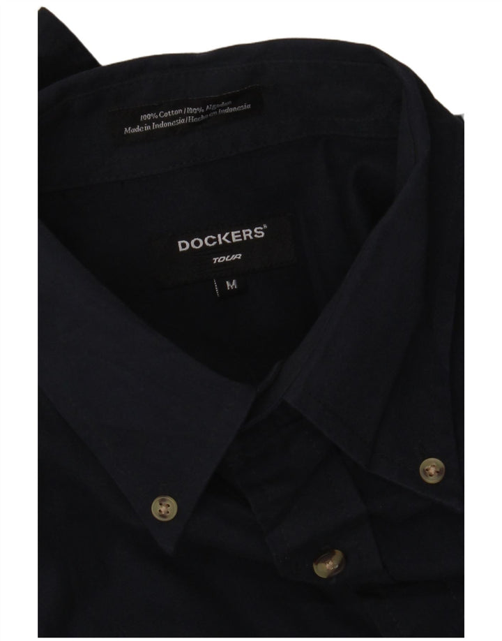 Dockers Chemise Homme Bleu Marine Moyen Coton