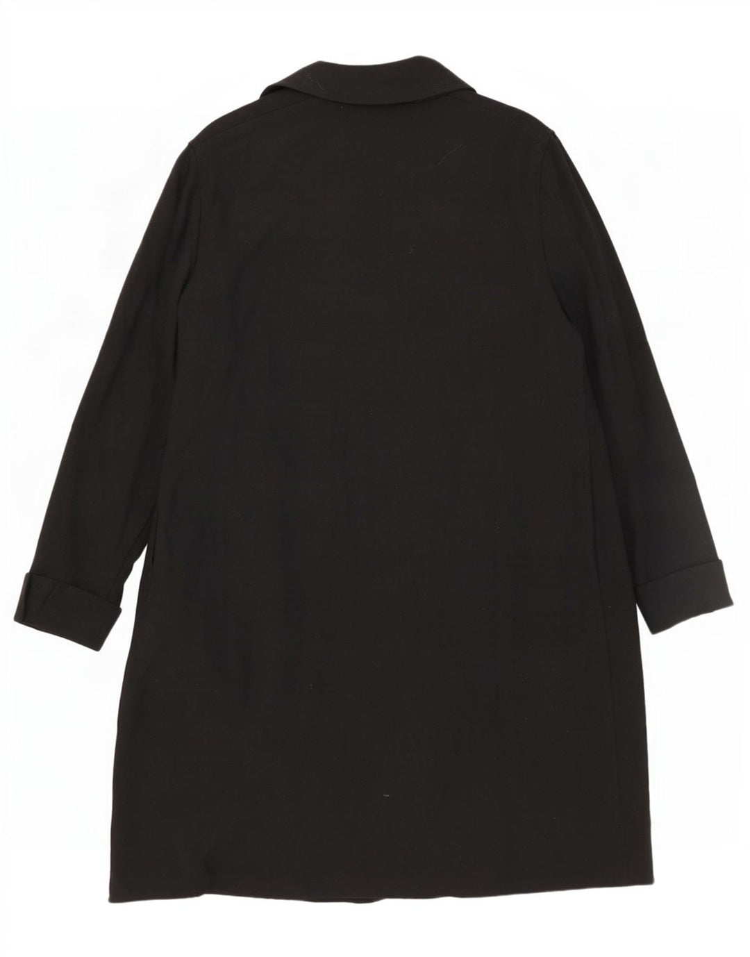 Jaeger Pardessus ouvert pour femme UK 16 Large laine noire