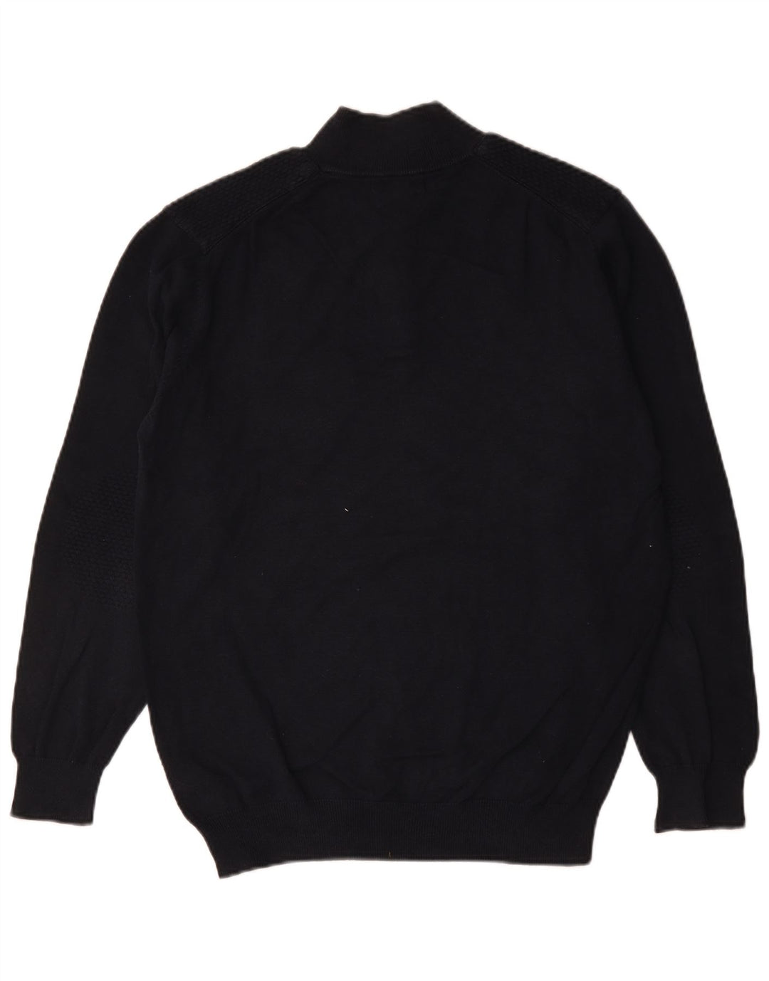 Massimo Dutti Pull col boutonné pour homme XL en coton bleu marine