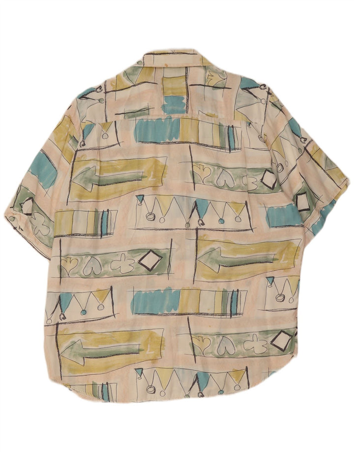 Nazzareno G. Chemise à manches courtes à motif abstrait pour homme, multicolore moyen