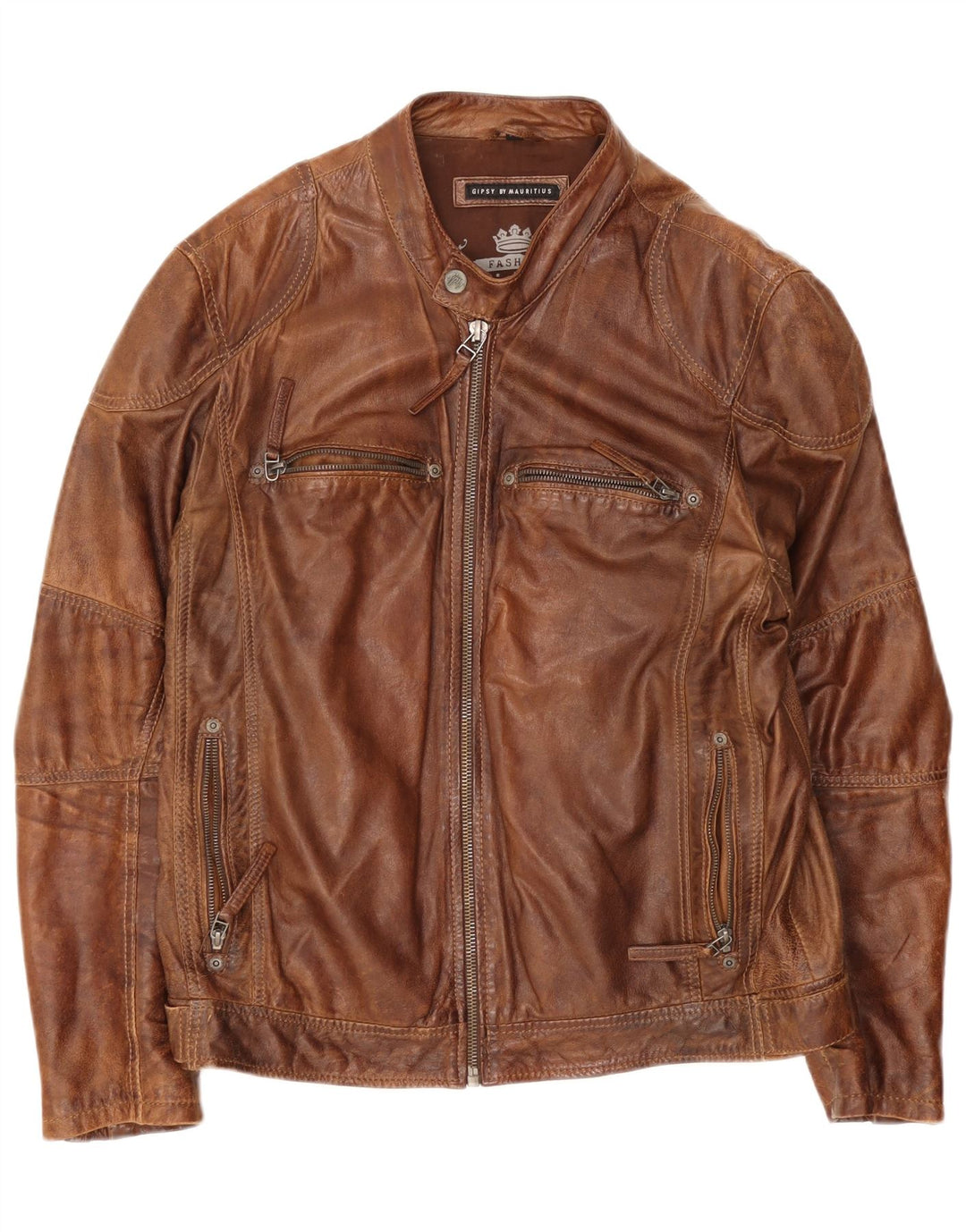 Gipsy Veste en cuir pour homme UK 42 XL Marron