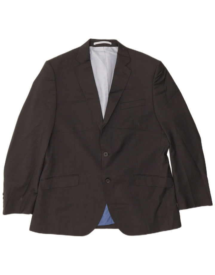 Marks & Spencer Veste blazer coupe régulière à 2 boutons pour homme UK 38 Gris moyen