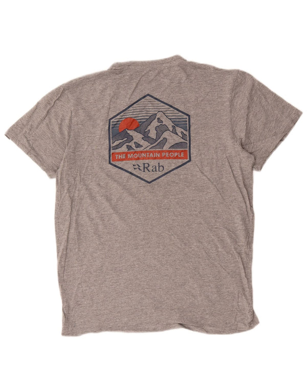 Rab T-Shirt Graphique Homme Gris Moyen