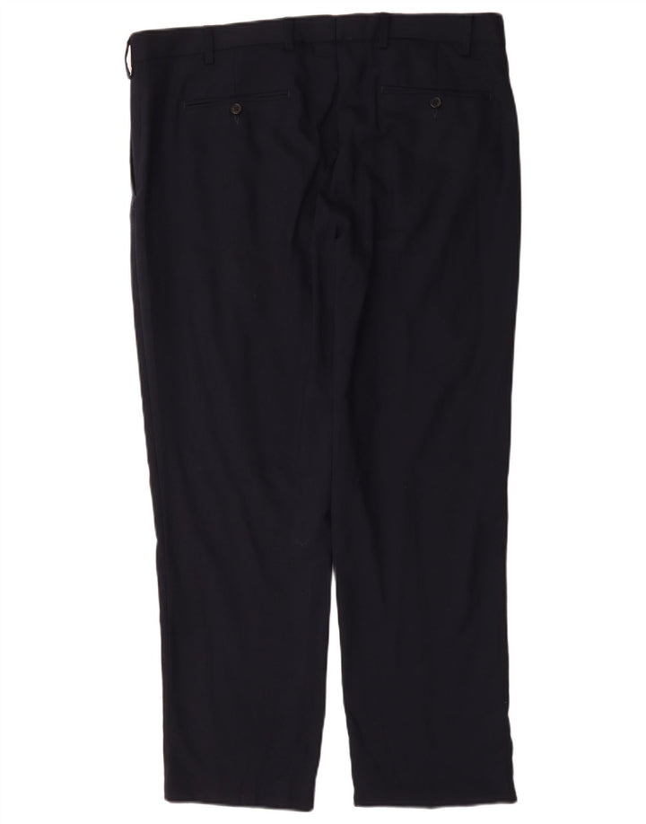 Marks & Spencer Pantalon de costume coupe classique pour homme W38 L29 bleu marine en laine
