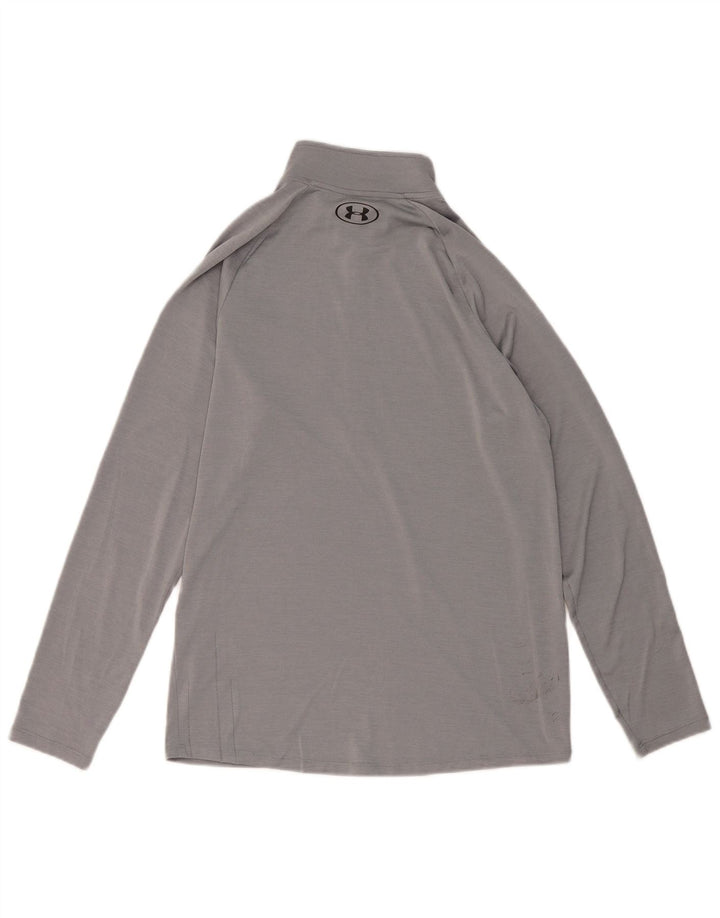 UNDER ARMOUR Haut de Survêtement Heat Gear Zip Neck Homme Gris Moyen