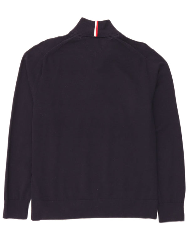 Tommy Hilfiger Pull à col zippé pour homme XL Bleu marine Coton