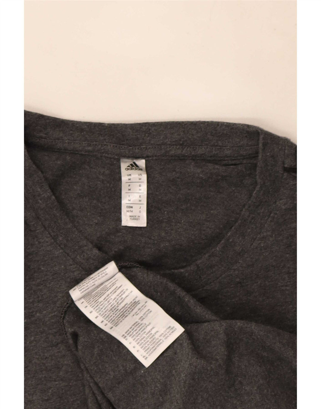Adidas T-Shirt Homme Gris Moyen Coton