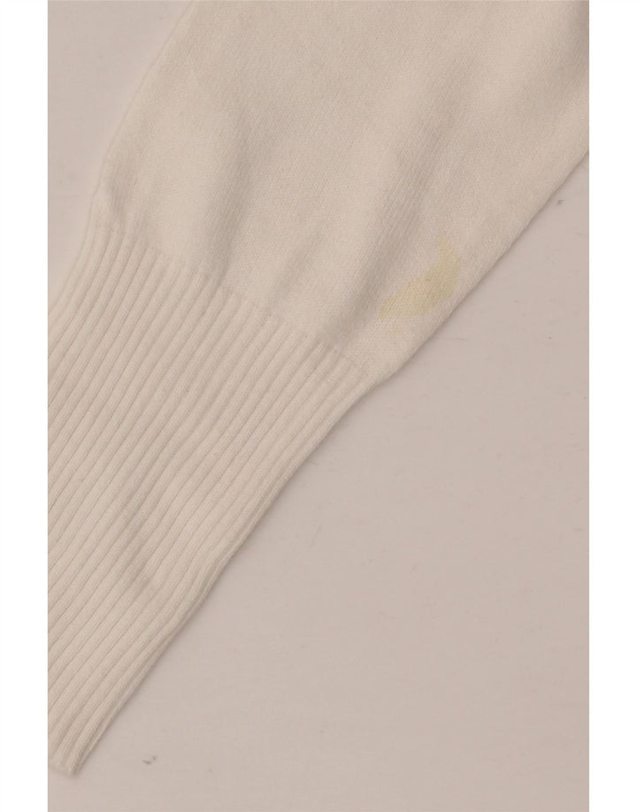 Zara Cardigan long pour femme en coton blanc moyen UK 12