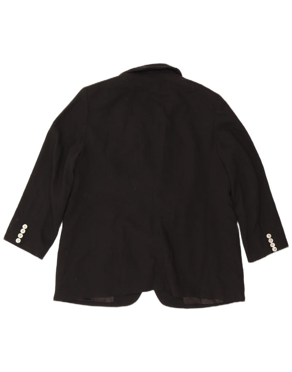 Ralph Lauren Veste blazer à 2 boutons pour femme US 14 XL Laine noire