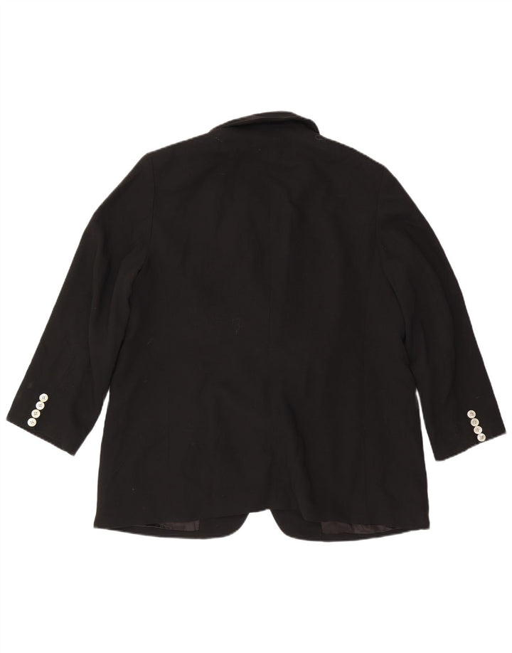 Ralph Lauren Veste blazer à 2 boutons pour femme US 14 XL Laine noire