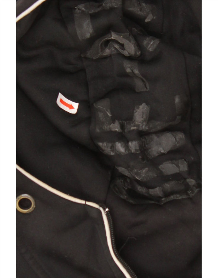 JACK & JONES Pull à capuche zippé pour femme UK 14 Medium Black Colourblock