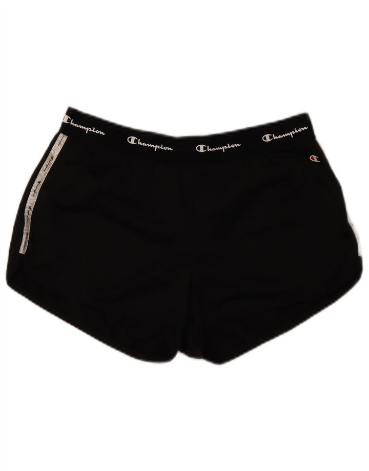 Champion Short de sport graphique pour femme UK 14 Large Noir Polyester