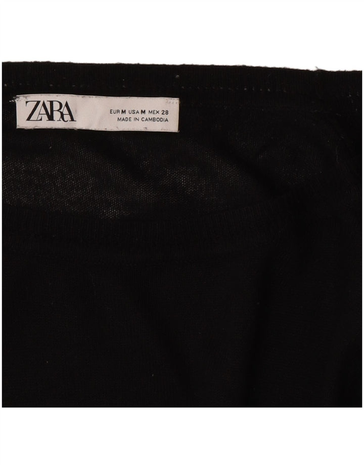 Zara Pull col bateau pour femme UK 14 Noir moyen