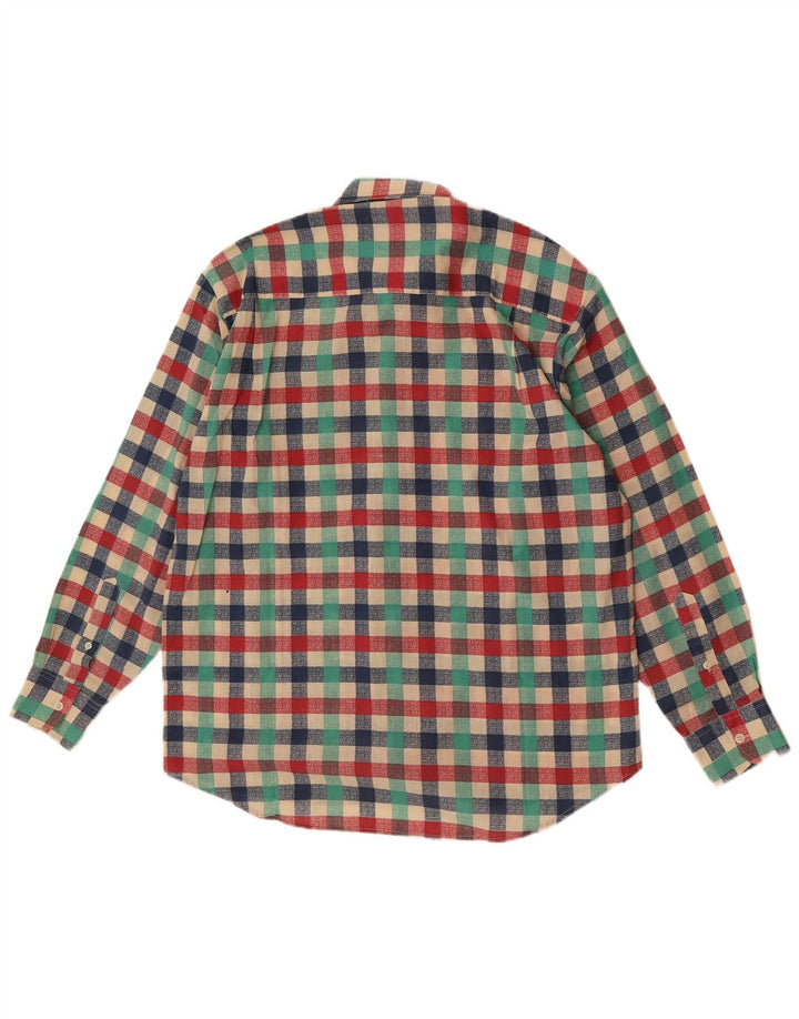 Chemise Homme Vintage Grand Vichy Multicolore Polyester
