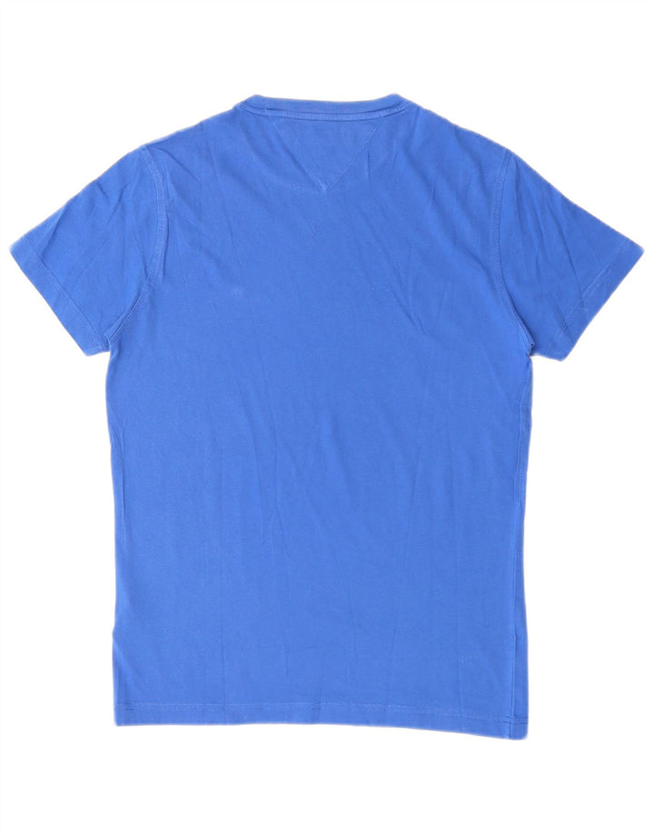 TOMMY HILFIGER T-Shirt Homme Top Petit Bleu Coton