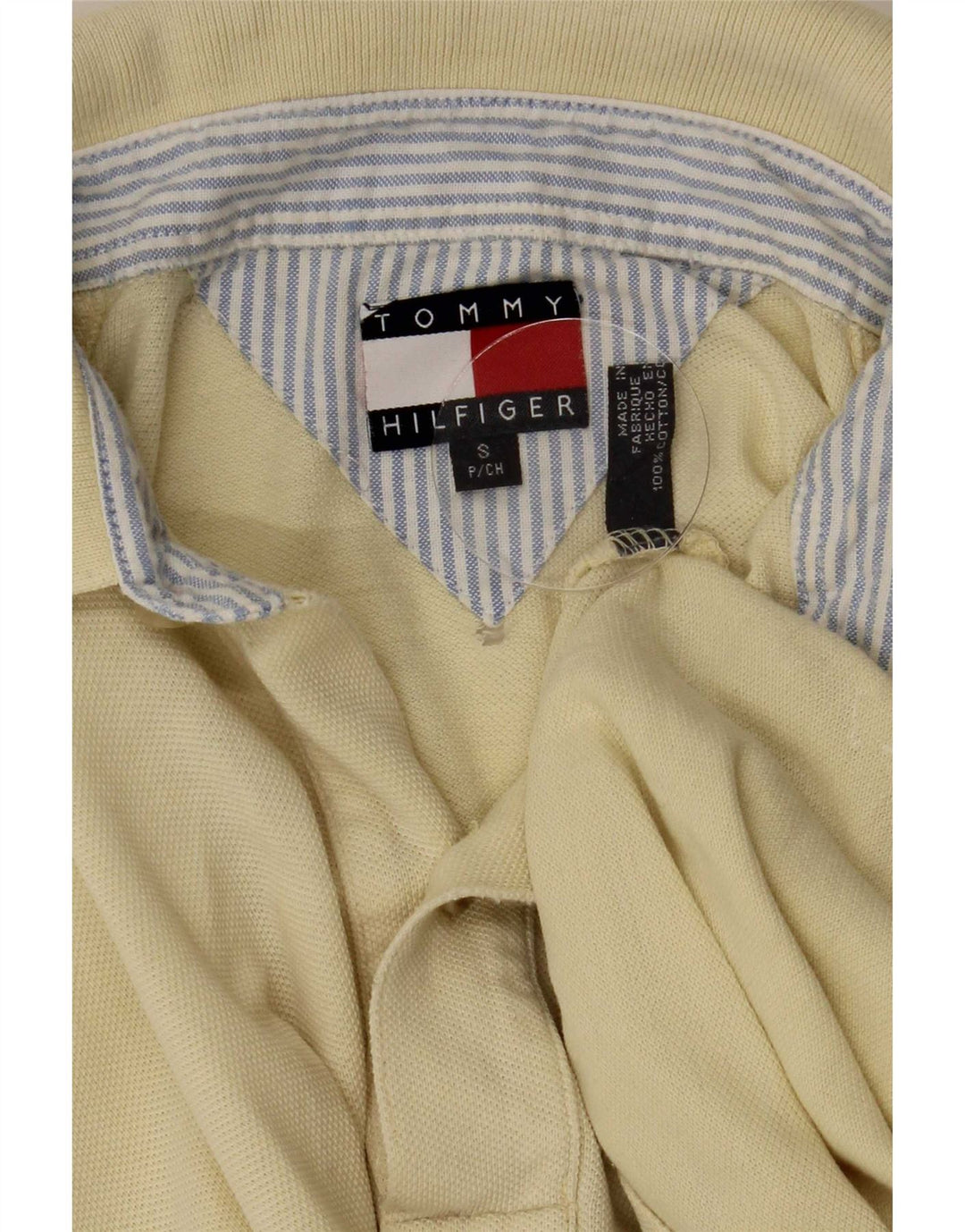 Tommy Hilfiger Polo Homme Petit Jaune Coton