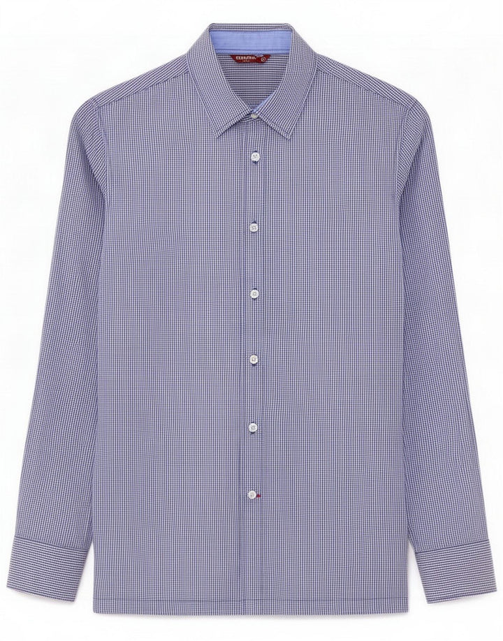 Chemise Carrera pour homme en coton vichy bleu moyen