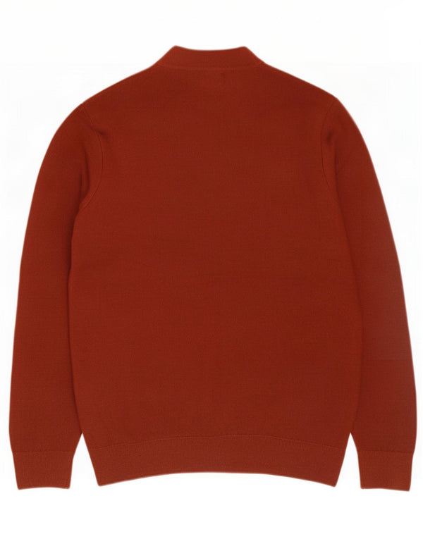 Zara Pull col rond pour homme Large Acrylique bordeaux