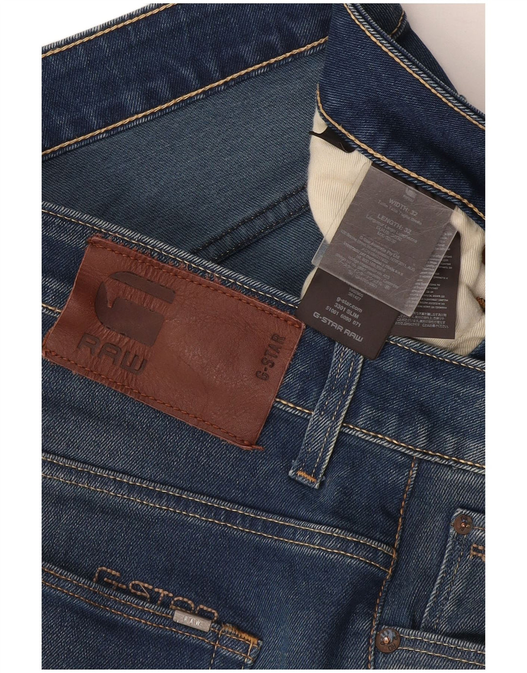 G-Star Jean Slim Homme W32 L32 Bleu Coton