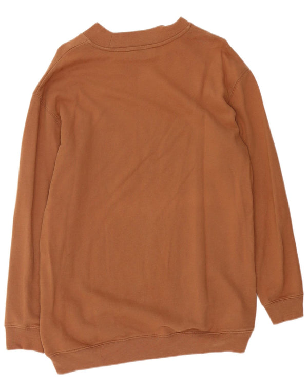 Stefanel Sweat-shirt graphique coupe ample pour femme UK 14 Marron moyen