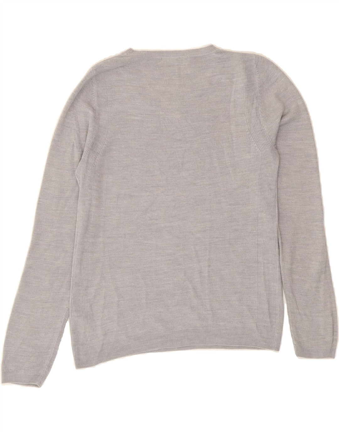 MARKS & SPENCER Womens Crew Neck Jumper Sweater UK 10 Small  Grey Acrylic Vintage Marks & Spencer and Second-Hand Marks & Spencer from Messina Hembry 